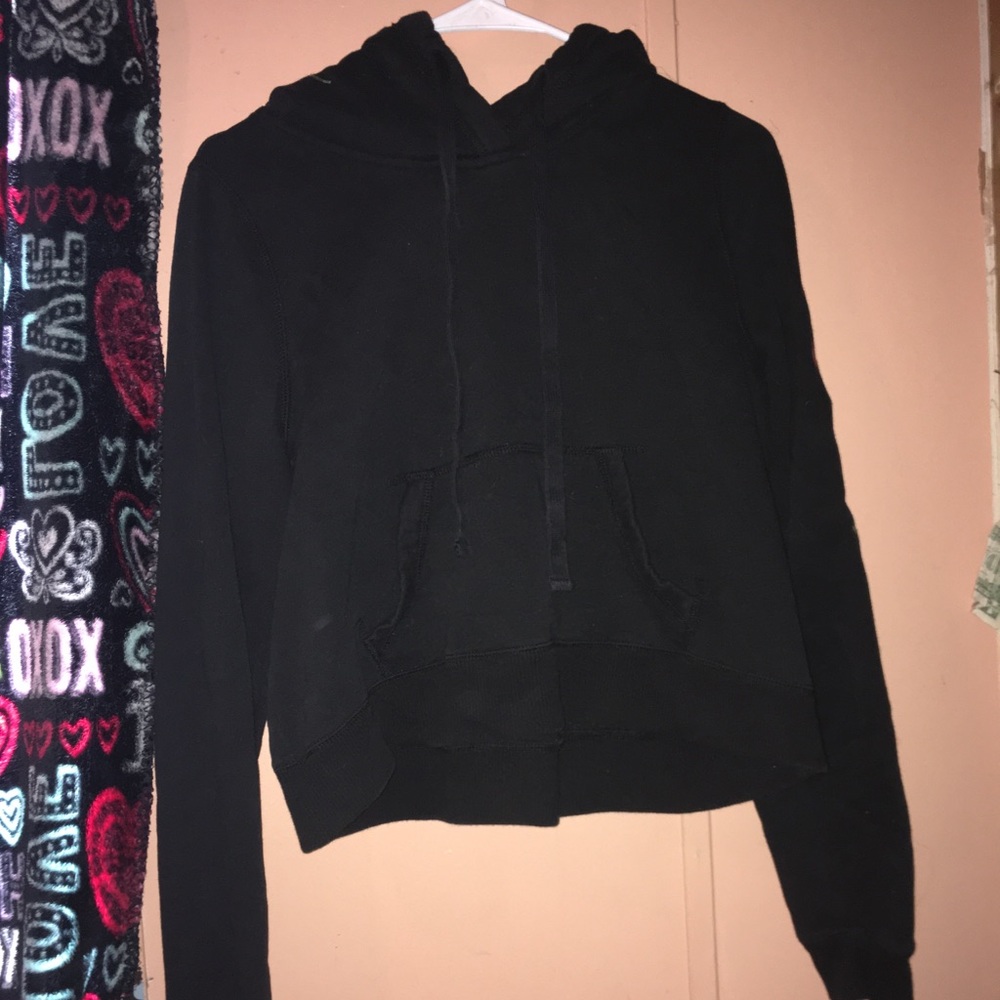 Rose cropped hoodie